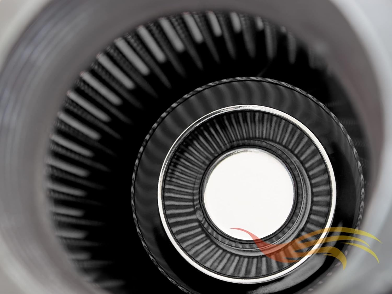 BLACK 3.5" 89 mm Inlet Truck Air Cone Replacement Performance Washable Clamp-On Dry Air Filter (8" Tall)