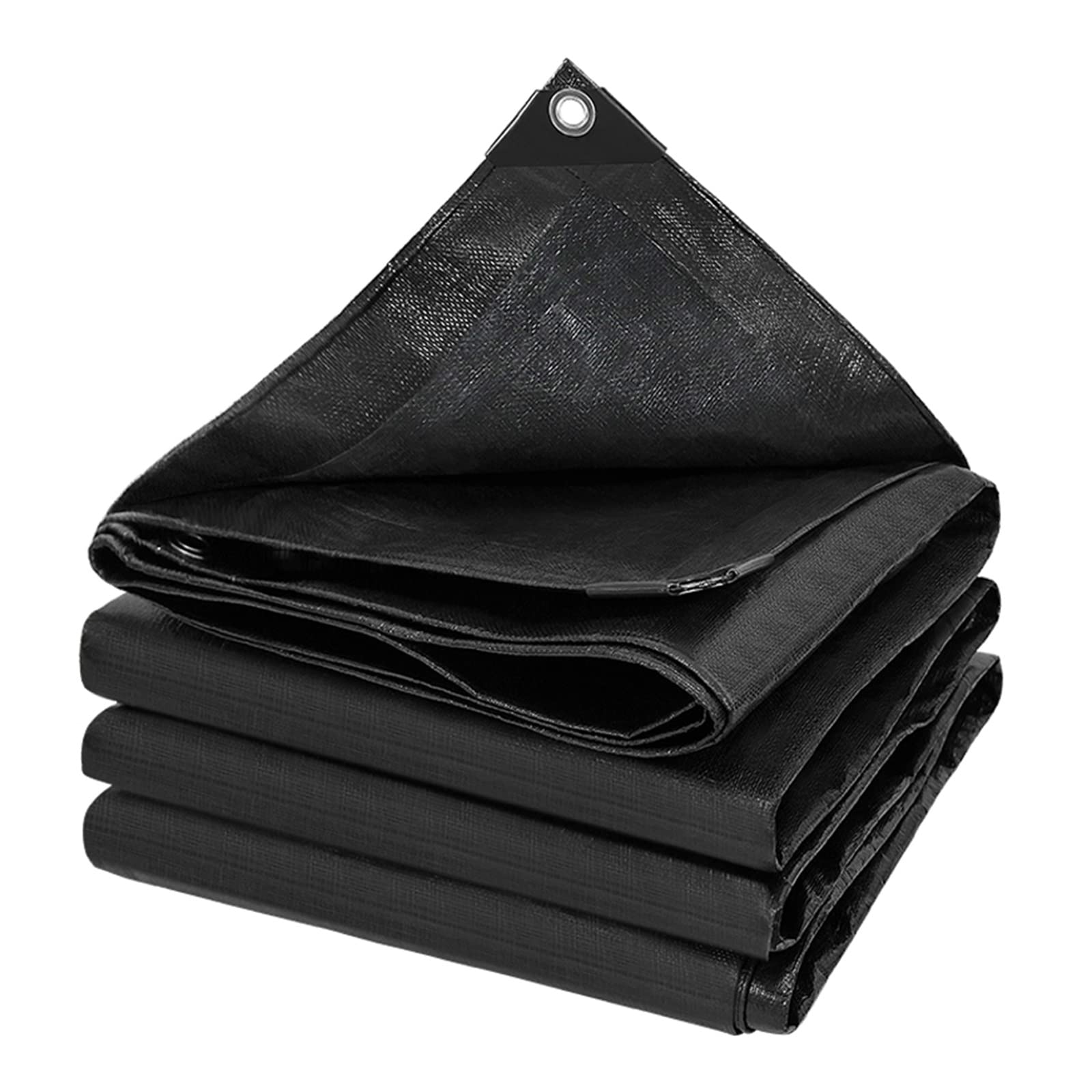Lona impermeable negra 3x3m para sombra exterior de plástico grueso