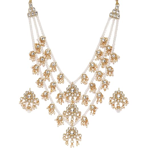 Kundan & Pearls Bridal Necklace Set