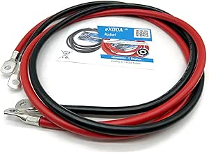 EXODA Batteriekabel 35mm² 25cm - Massekabel Mit M8 Kabelschuh Made In Germany