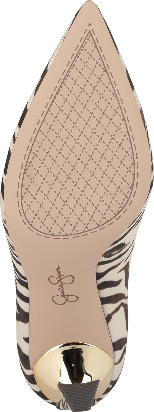Jessica Simpson Omissia Classic Pointed Toe Pump, Natural/Blac, 8.5 by Jessica Simpson - Used condition - Image 4