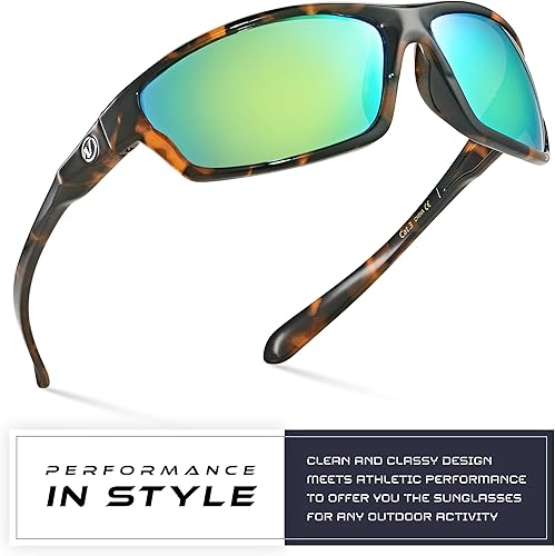 Miniatura 23 de Nitrogen - Gafas de sol deportivas polarizadas envolventes para hombre y mujer, UV400, para conducir, pescar, correr, andar en bicicleta, gafas