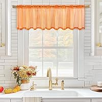 Vista 19 de MIULEE Cortinas de Media Ventana Transparentes con Bolsillo para Barra, Cortinas de Gasa Semitranslúcidas Extra Anchas para Ventana Pequeña, Cocina