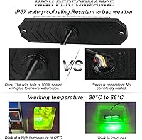 Vista 3 de ASPL 8 luces estroboscópicas ultra delgadas de 12 LED para montaje en superficie, luces estroboscópicas intermitentes para camión, automóvil