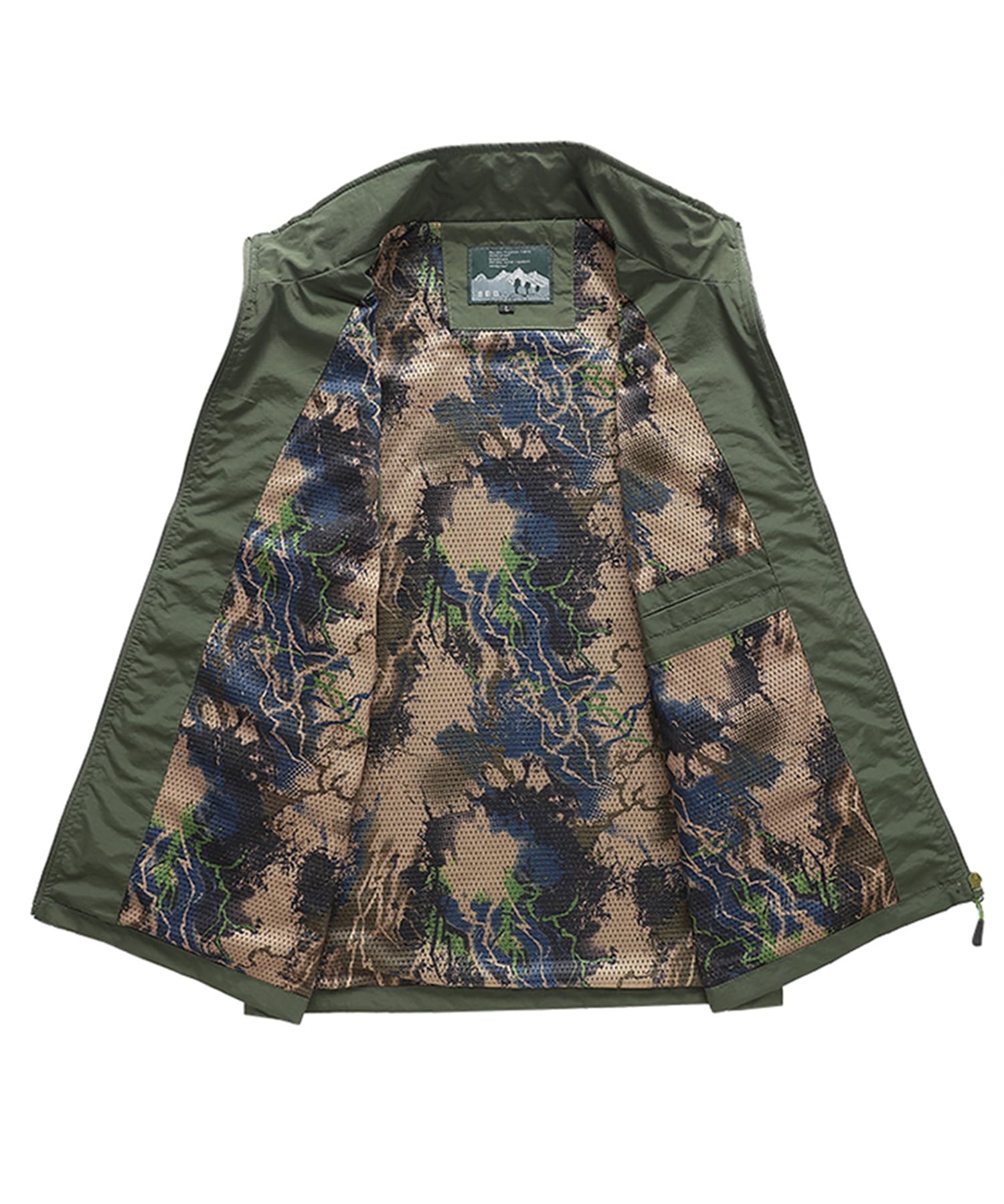 Gilet de Pêche pour Hommes Multi-Poches Gilet de Plein air Léger Loisirs Veste de Sport Été Respirant sans Manche Veste à Séchage Rapide Photographie Camping et Chasse Randonnée Gilet