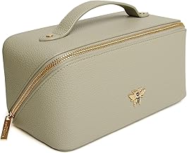 Alice Wheeler Bee Train Case Beauty Concertina Fold Out Organiser (Pistachio)