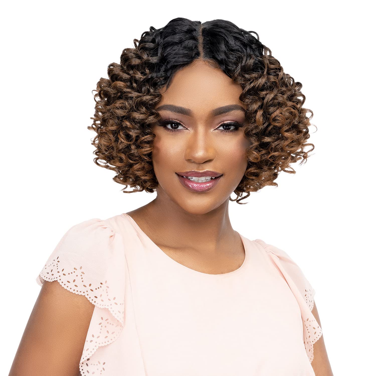 Janet Collection HD Swiss Lace Front Wig Melt Hand-Tied 13X6 Frontal Part Cruz (1B) Off Black 1B