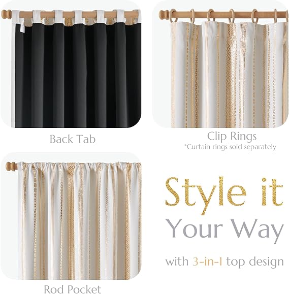 jinchan Boho Blackout Curtains 84 Inches Long for Bedroom Living Room