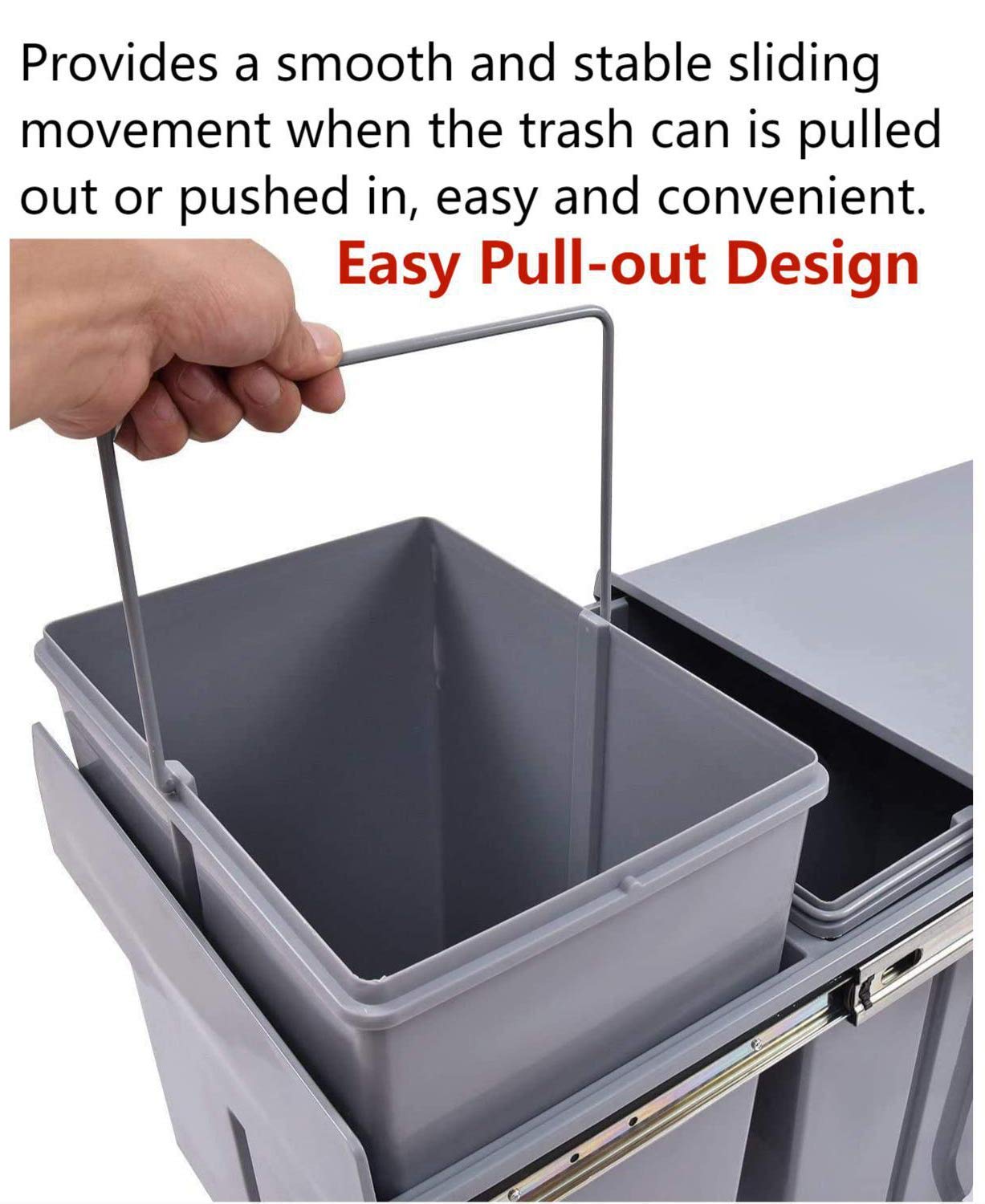 Buy jxgzyy Pull Out Waste Bin Kitchen Built In Dust Bin Under Sink 10L