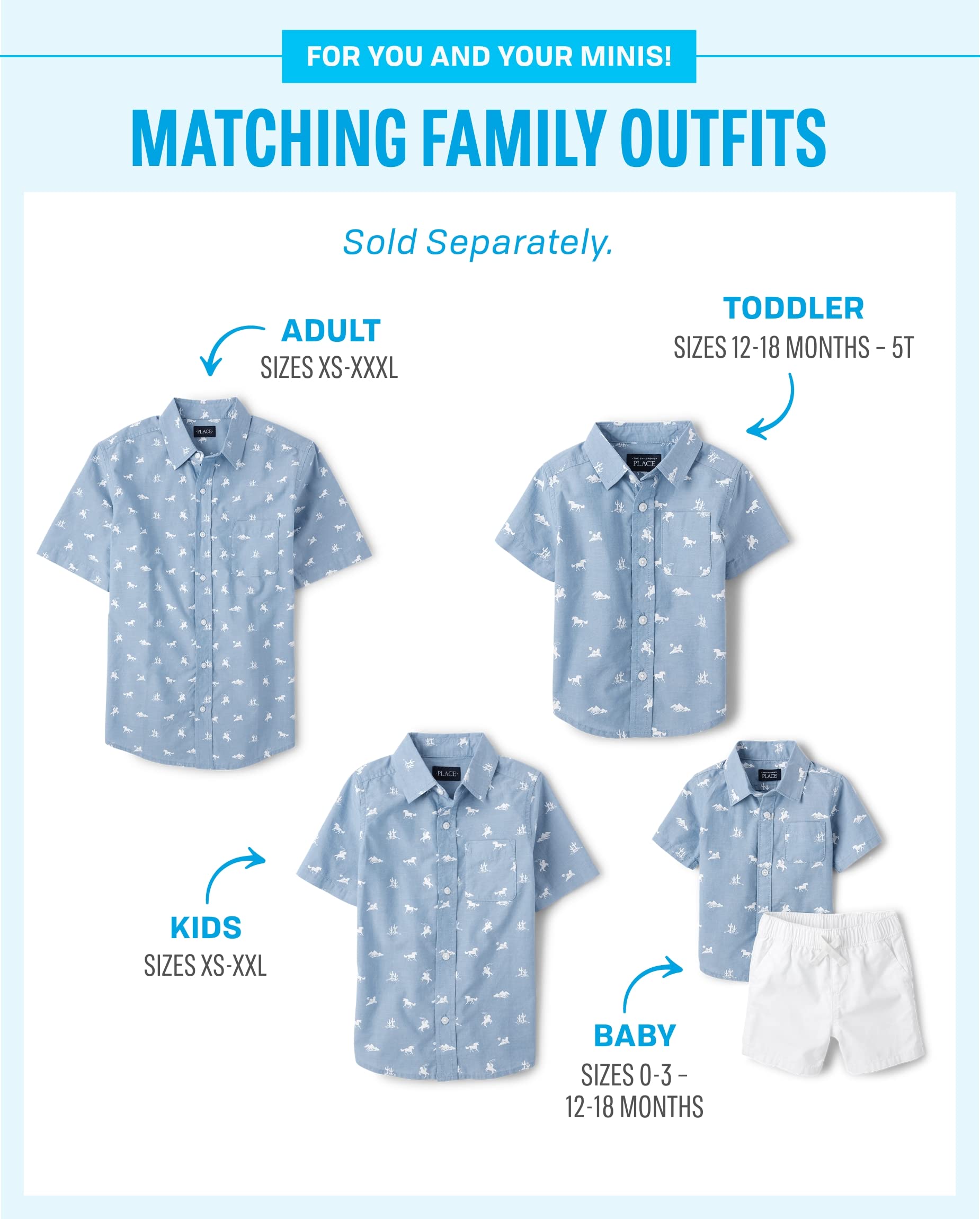 The Children's Place boys Short Sleeve Button Up Shirt - 4