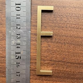 2.76Inch Self Adhesive Solid Brass English Letters Vintage Wall Decor, DIY Name Sign for Home, Wedding, Nursery Metal House Numbers Mailbox Numbers Street Address Plaques Numbers Hardware (Letter E)