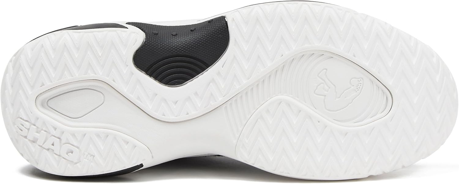 SHAQ Dunkman Basketball Shoes for Men, Indoor or Outdoor Court Basketball Mens Sneakers, Black or White Size 8 to 13