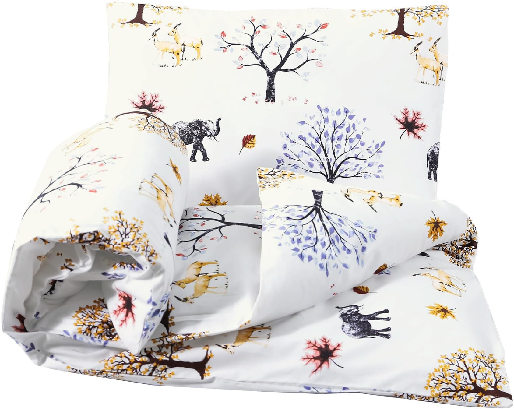 Hajran Linen 100 Pure Cotton 2 Pcs Baby Cot Duvet/Quilt Cover Set 1