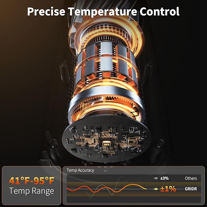 Calefactor Eléctrico Portátil Cerámico PTC 1500W con Termostato y Control Remoto miniatura 3