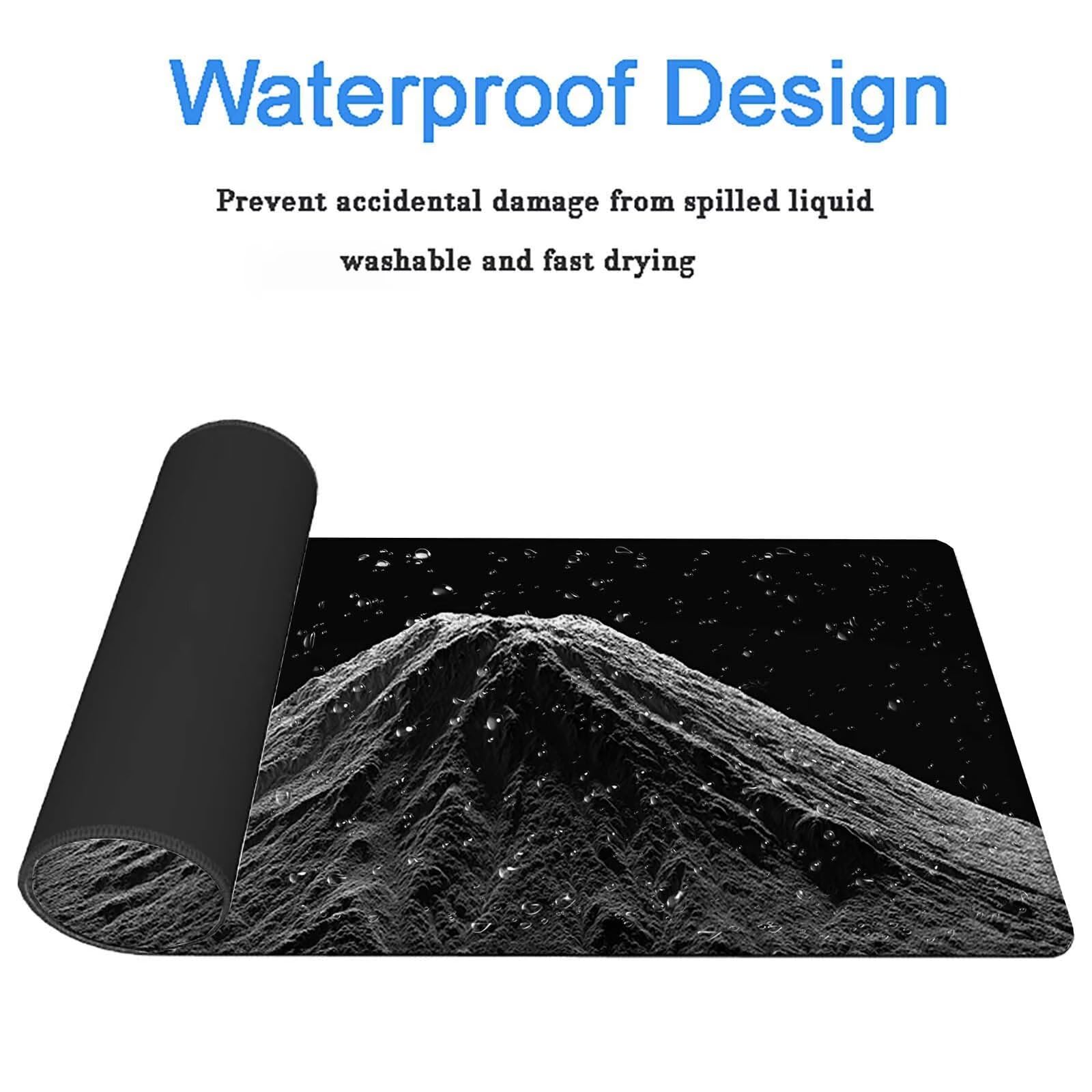 Tappetino Mouse Gaming, 1200x600mm Tappetino Mouse XXL nero 0c0-283 | Mouse Pad Grande, Ottimizzato per i Sensori da Gioco, Migliora Precisione e Velocità, per Mac e PC, Montagna