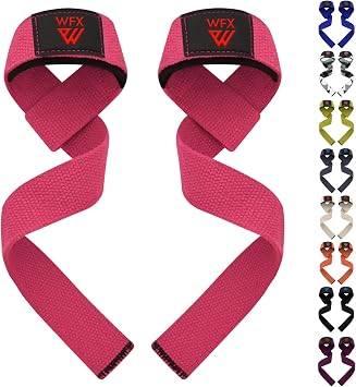 WFX Weight Lifting Straps Wrist Support Padded Neoprene Gym Cross Training Hand Bar weightlifting Straps Fitness Bodybuilding Power Exercise Grips Deadlift Men Women