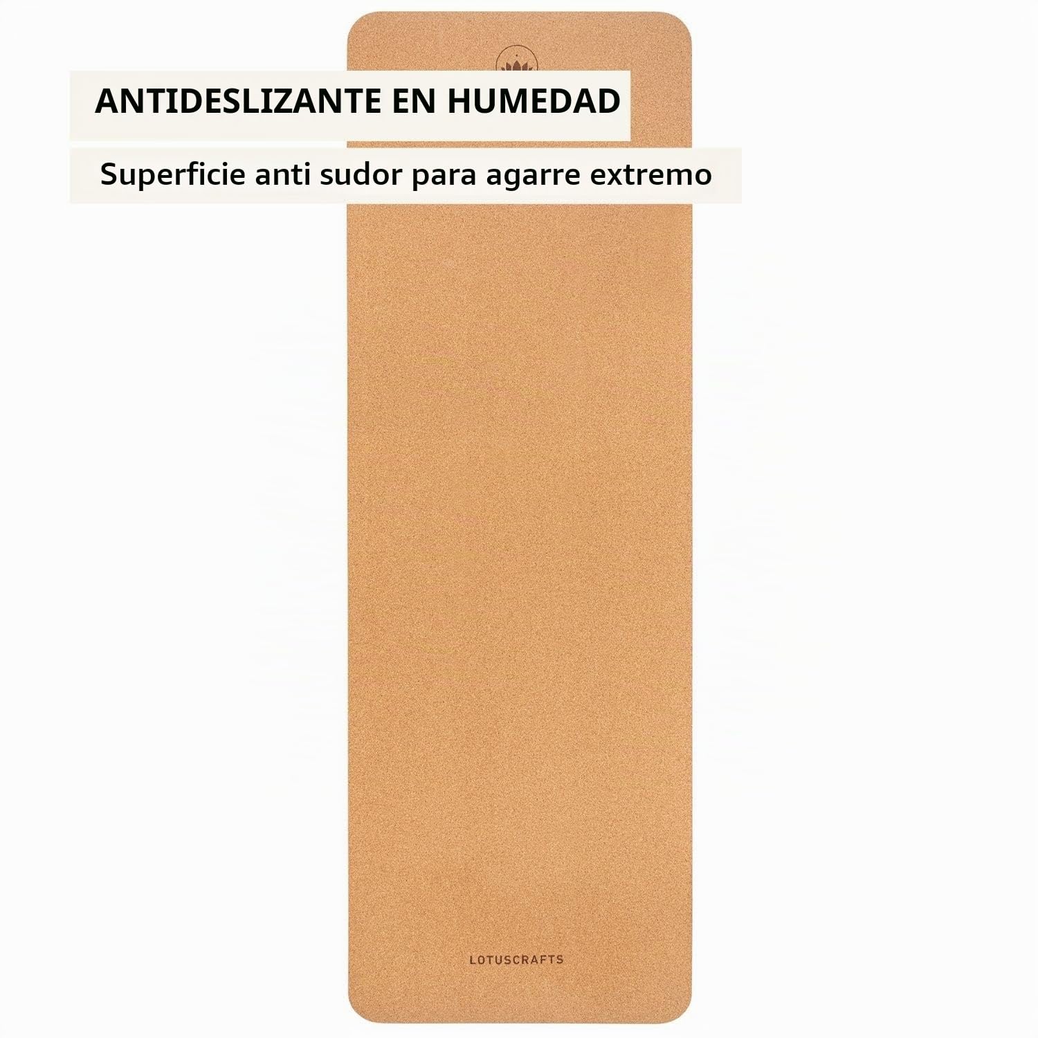 Lotuscrafts Arise - Esterilla de yoga de corcho (superficie antideslizante a prueba de sudor, materiales 100% reciclables, esterilla de yoga de corcho natural y caucho natural, ideal para yoga