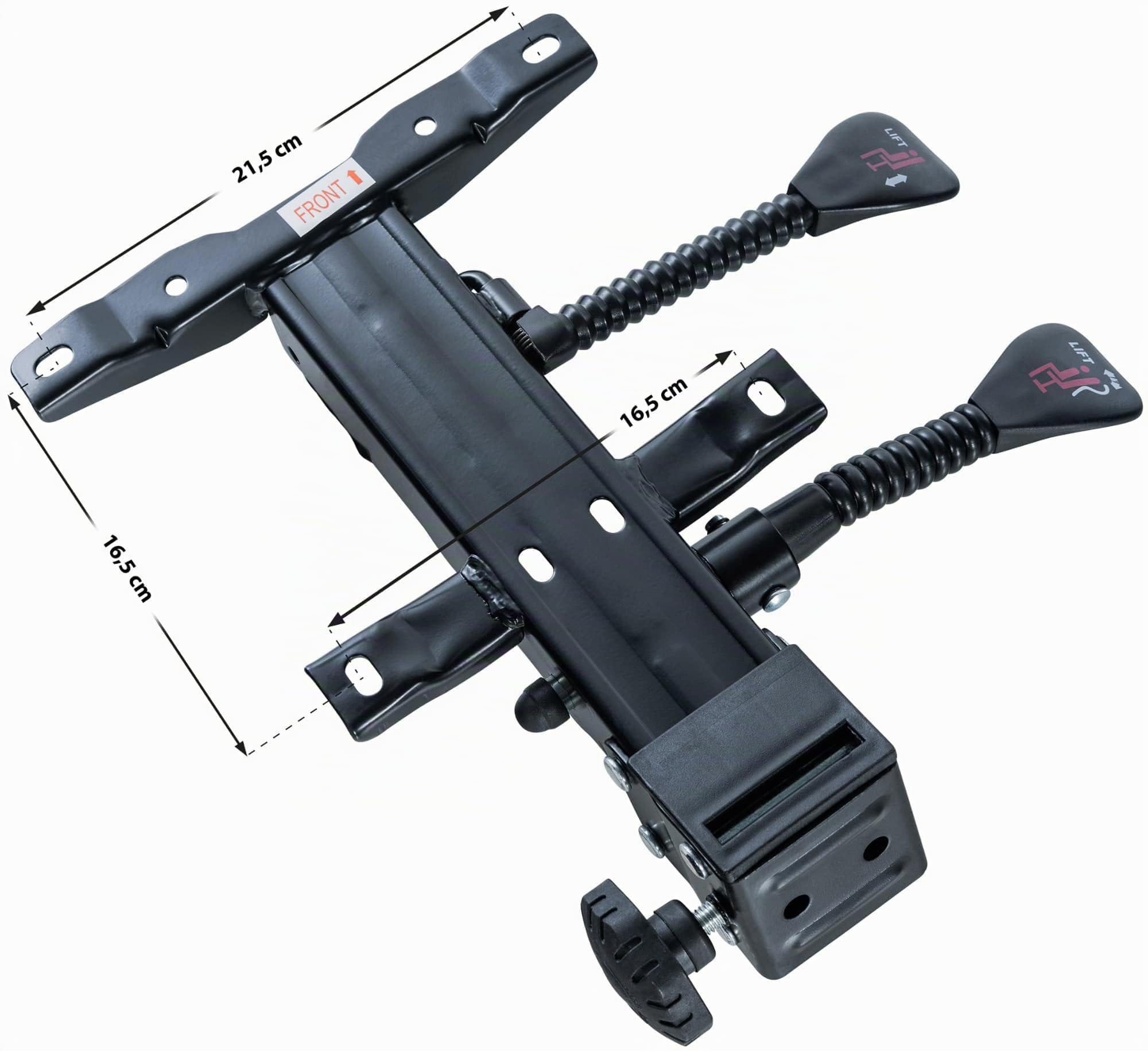 CLP Mécanisme De Contrôle D'inclinaison A 2 leviers pour Fauteuil De Bureau 1 I Pièce De Rechange pour Sièges De Travail, Couleur:Noir