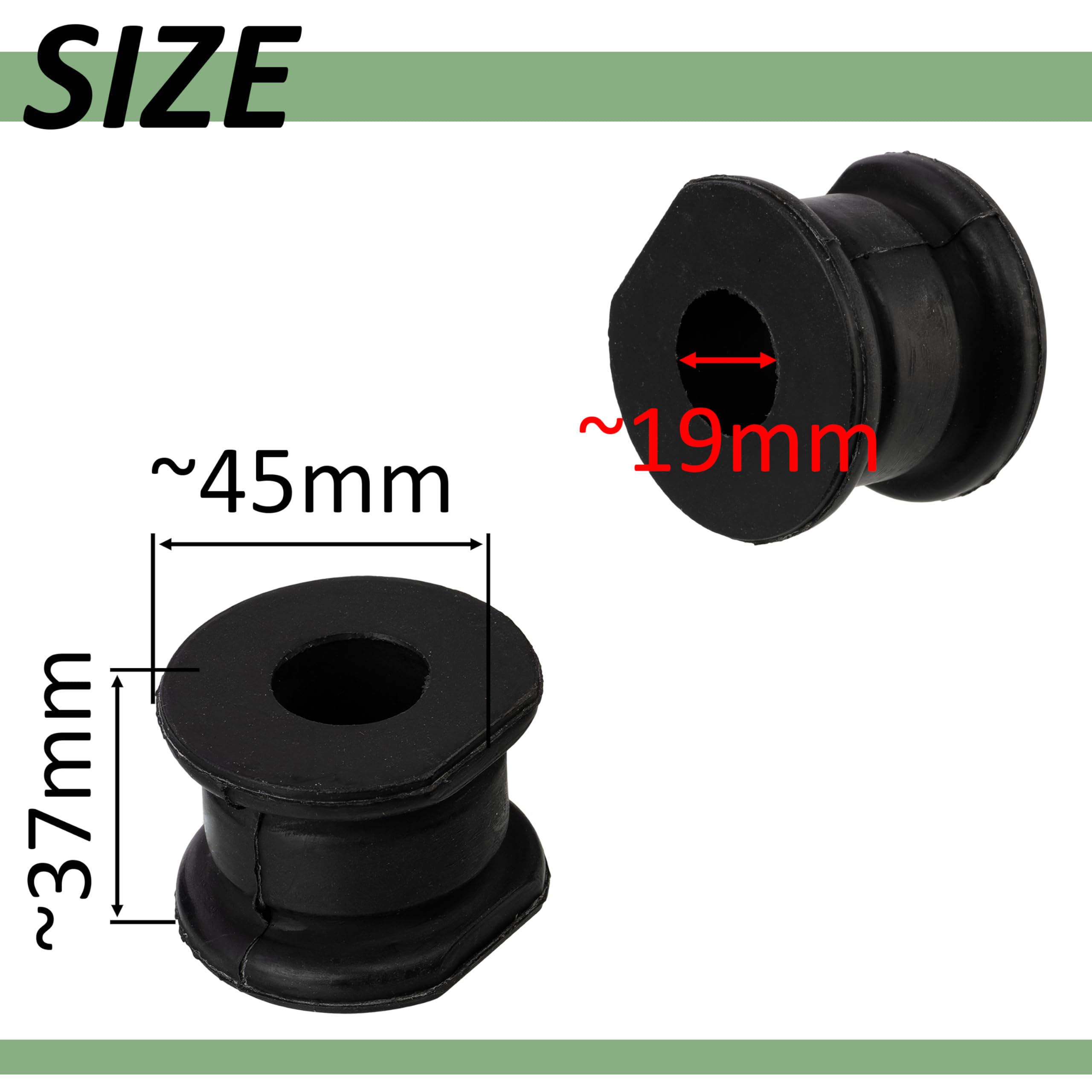 AERZETIX - C70046 - Juego de 4 soportes elásticos para reparación de suspensión estabilizador - compatible con números OE 1633200044 1633200144