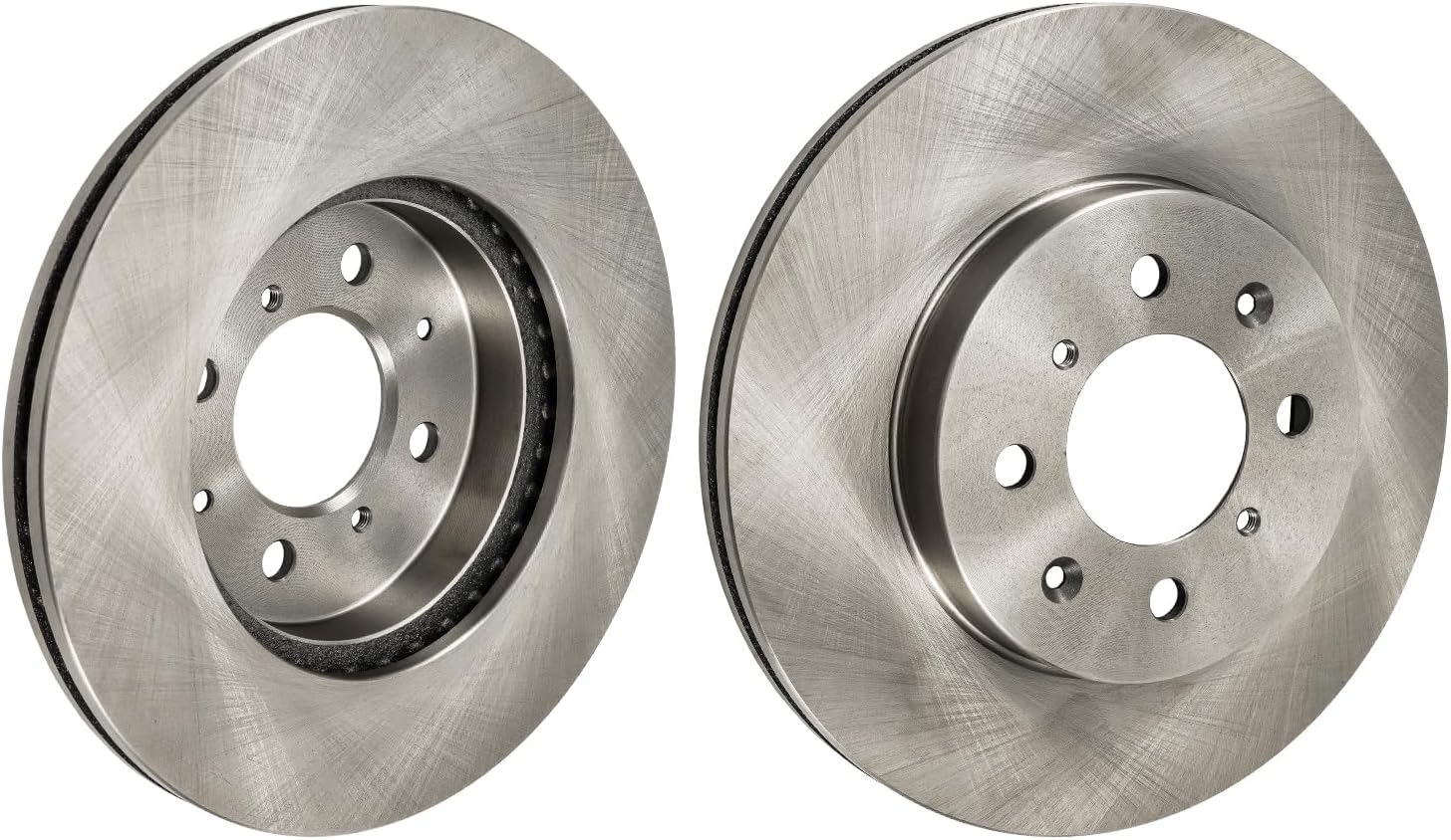 PHILTOP Front Rotor for Honda Fit 2007-2013, Acura Integra 1990-2001, Insight 2010-2014, Civic del Sol 1994-1997, 2x Smooth Vented Disc Brake Rotor 3295(10.3inch, 261.5MM)