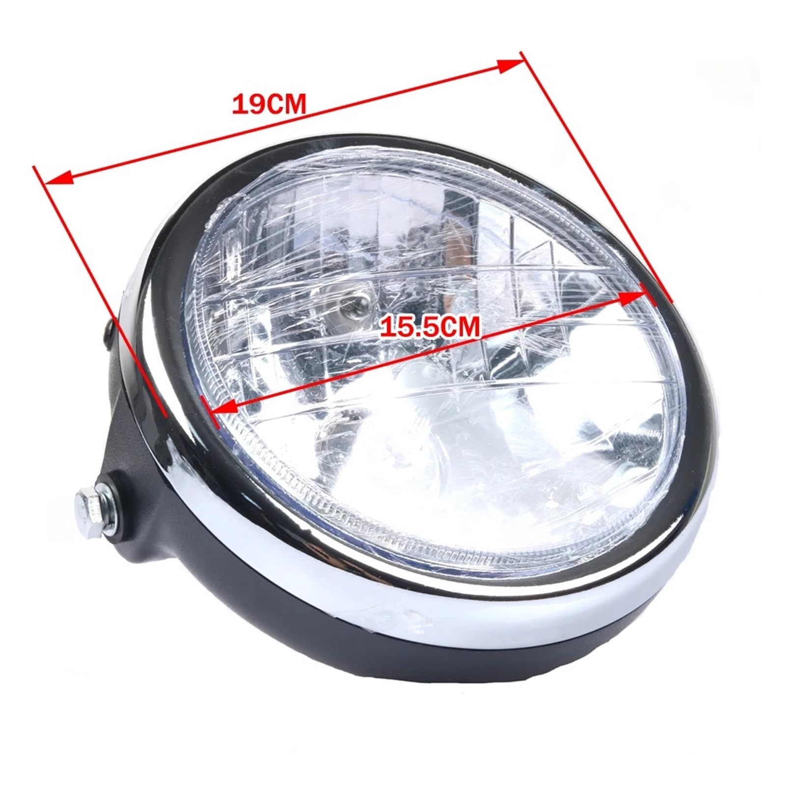 Phare moto Pour CB125 GL150 Feu Avant Rond Classique Pour Pièces De Moto