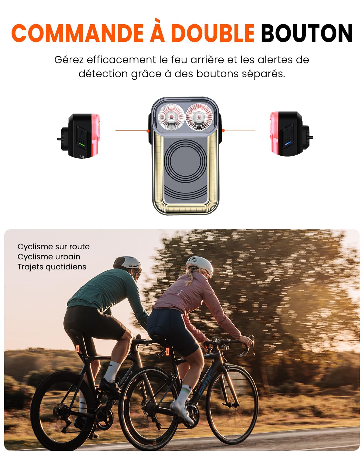 Feu Arrière Vélo Magicshine SEEMEE 50 V2.0 - 50 Lumens, USB-C, étanche IPX6, Autonomie 30,5h - Sécurité Nuit