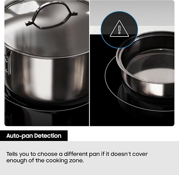 Samsung Induction Hob with 4 Cooking Zones, With Touch Control, Colour: Black, Material: Ceramic Glass, NZ64H37070K
