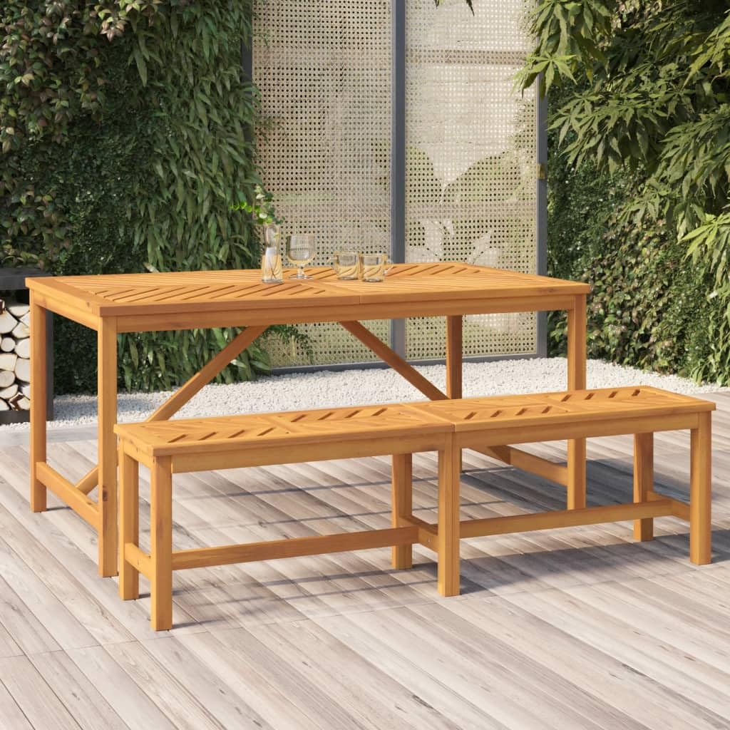 Banc de jardin en acacia résistant aux intempéries et robuste