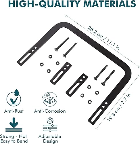 Miniatura 2 de ANTEQI - 2 barras de retención de colchón, marco de cama antideslizante y ajustable, soporte de colchón de metal para colchón en su lugar para