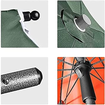 Patio Umbrella Large Market Umbrella Outdoor Umbrella Round Beach Umbrella Uv Protection Lightweight Adjustable Ps,Blue3.4M