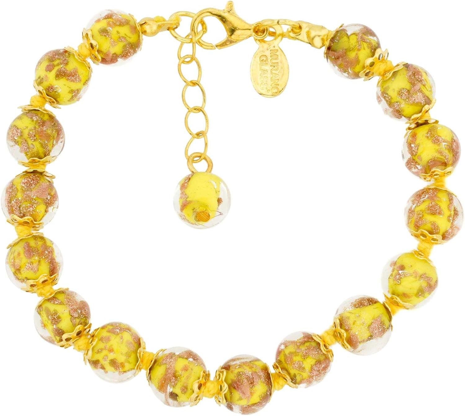 Glass Of Venice Murano Glass Sommerso Bracelet - Yellow