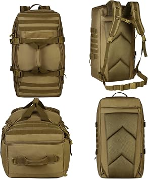 Tactical Hiking Backpack 60L Extra Large Duffle Bag 3 Way Bug Out Molle Survival Rucksack