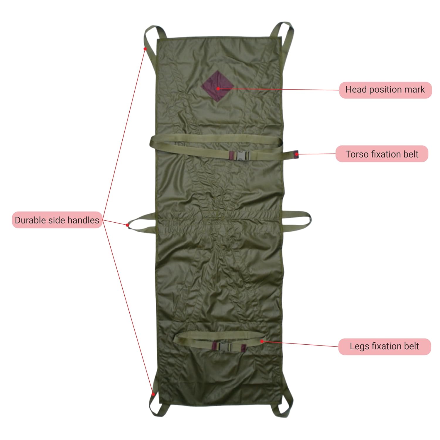 Derby Tactical Rescue Stretcher – Heavy Duty Folding Emergency Litter with Handles, Straps & MOLLE Carry Bag | Portable Medical Transport for Firefighters, EMS, Military, First Responders