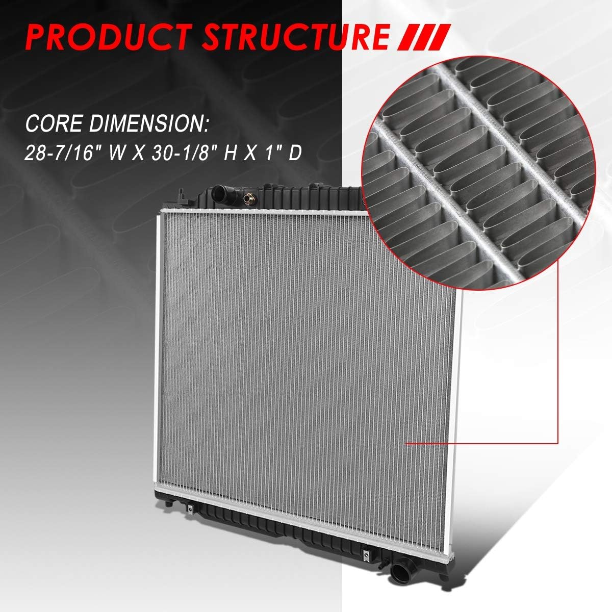 Auto Dynasty Radiator Compatible with 03-07 Ford F150 Heritage F250 F350 F450 F550 Super Duty 4.8L 5.4L 6.8L, DPI 2886 Factory Style 1-Row Cooling Radiator, Aluminum Core
