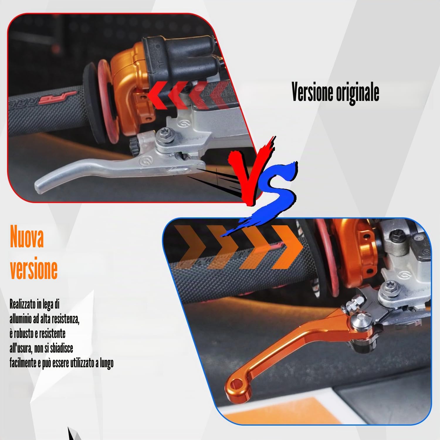 JFG RACING CNC Pieghevole Leva Frizione Freno Moto per SX SXR SXF SXF XCF XCFW XCRW XCW EXCR EXCR EXCR 125 150 200 250 300 350 500-Arancione