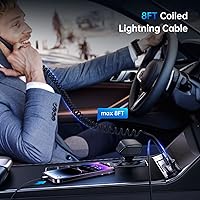 Vista 5 de [Certificado Apple MFi] Syncwire Cargador de coche iPhone 4.8A/24W Cargador rápido de teléfono para coche, encendedor de cigarrillos, adaptador USB