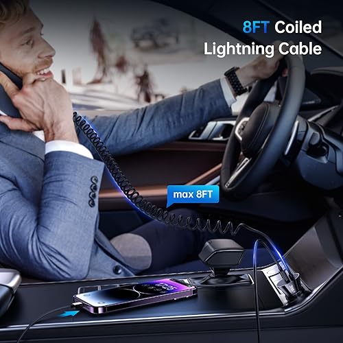 Miniatura 5 de Certificado Apple MFi Syncwire - Cargador de coche para iPhone 4.8A24 W, cargador rápido de teléfono para automóvil, encendedor de cigarrillos,