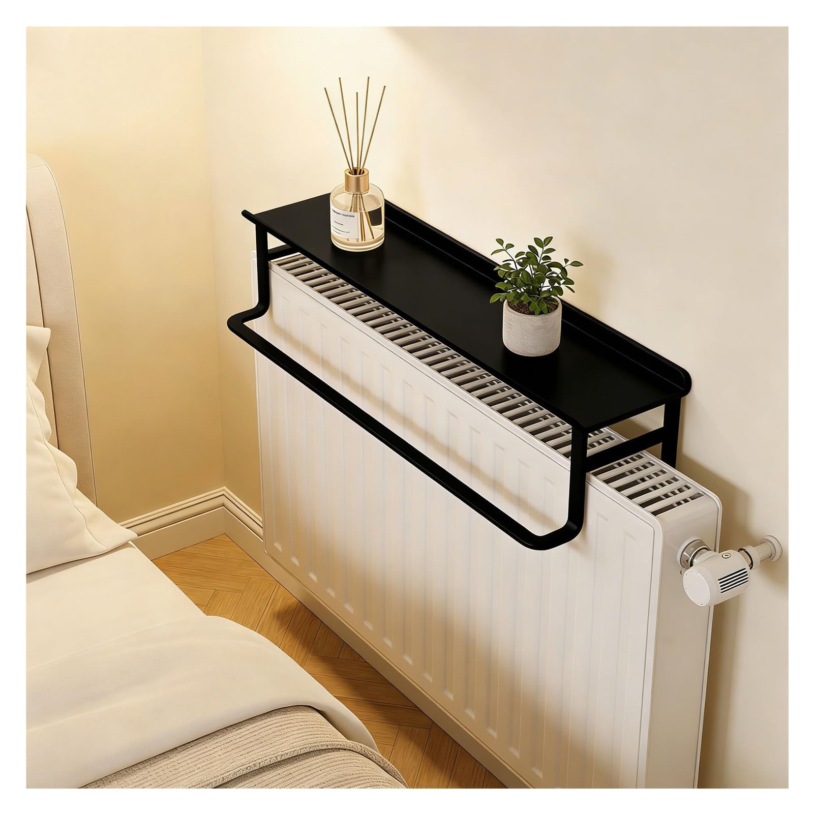 Mensola galleggiante per termosifone, robusta soluzione salvaspazio per appartamenti e decorazioni per la casa