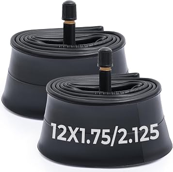 2 Pcs 12" Bike Tubes 12X1.75/2.125 with 32mm Schrader Valve