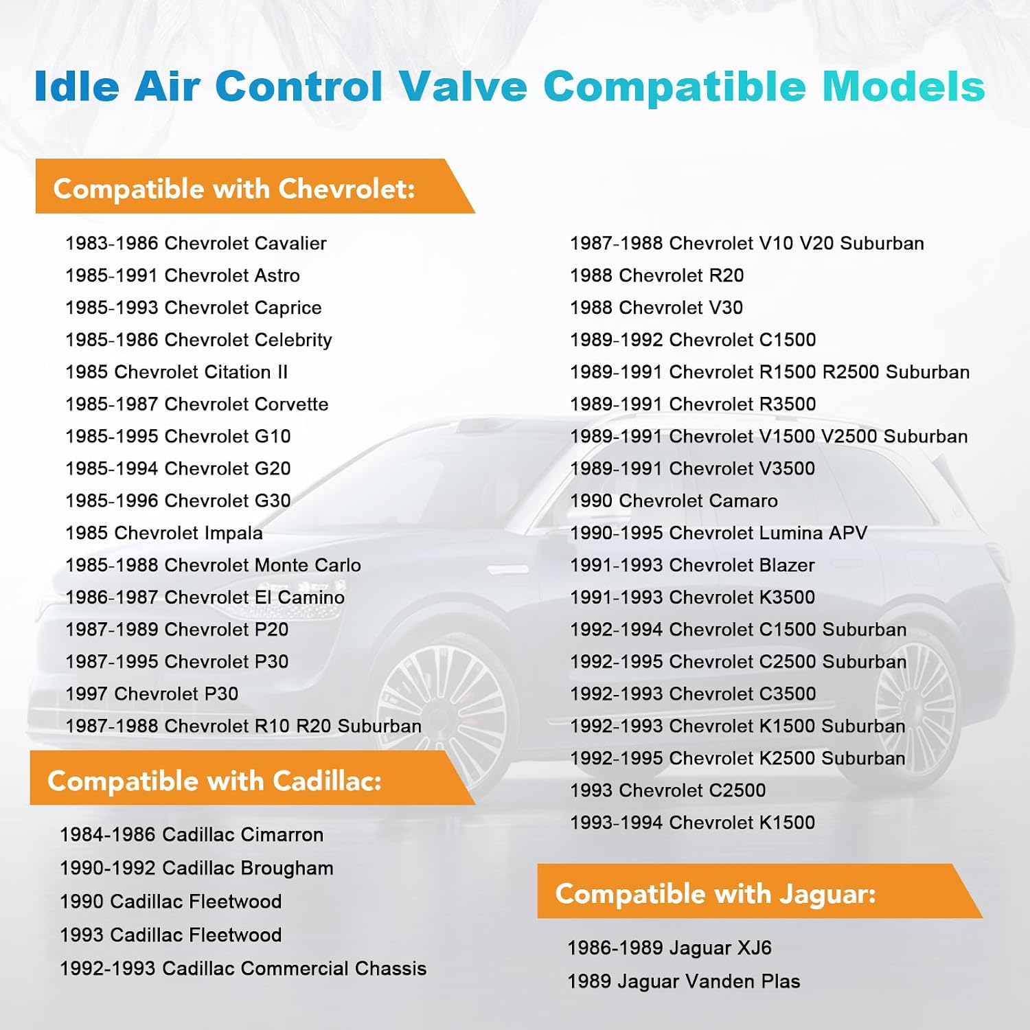 Idle Air Control Valve fit for Chevy Astro Caprice Blazer GMC S15 Jimmy C1500 C2500 K1500 K2500, Buick Pontiac Oldsmobile 1982 1983 1984 1985 1986 1987 1988 1990 1991 1992 1993 1994 1995 1996 1997