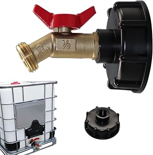 bolsa IBC S60x6 - Bocal água latão para mangueira jardim,Adaptador para tanque bico água latão sem chumbo, peças encaixe válvula latão Maxten