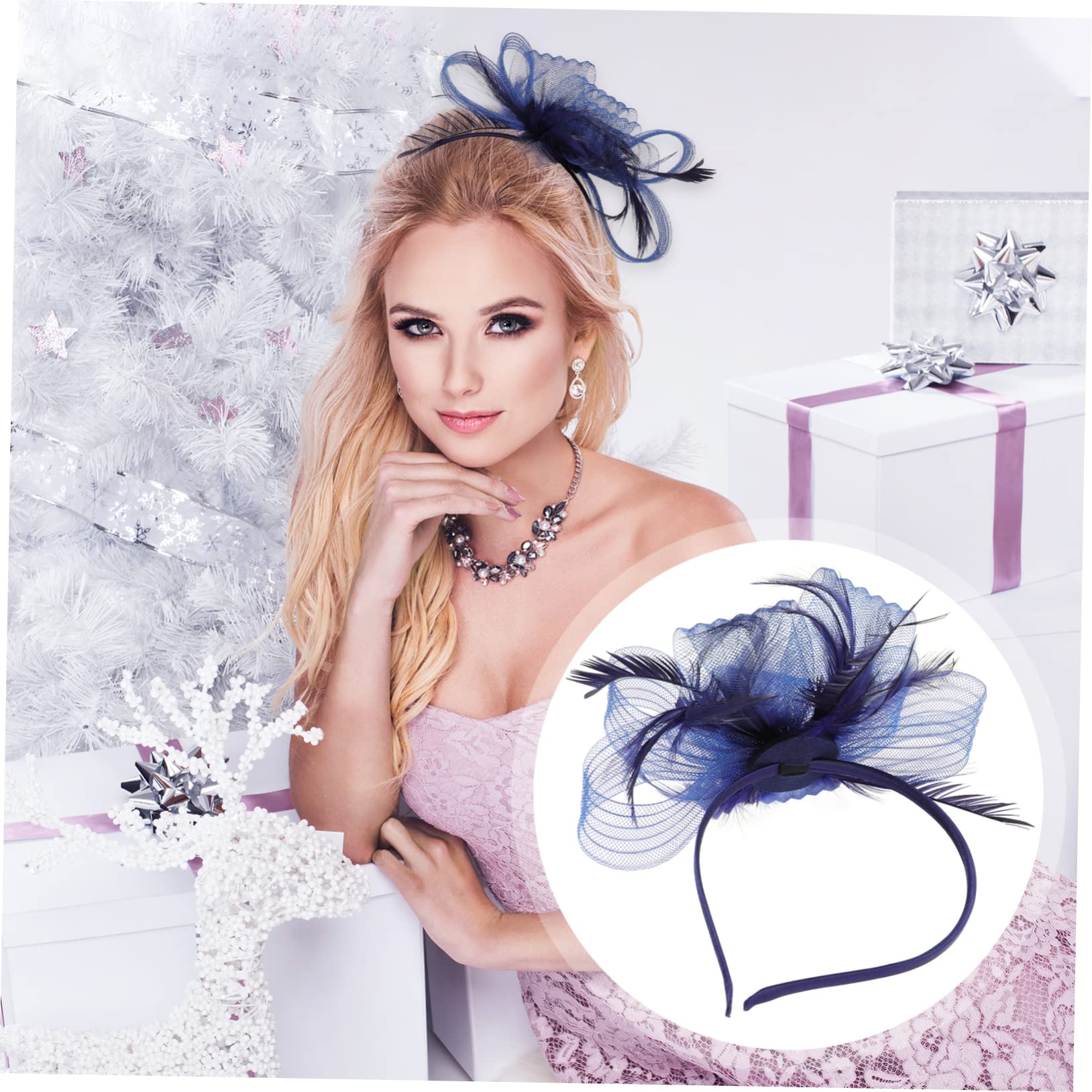 3Pcs della Maglia Cocktail Fascinator Fascinators per Le Donne Cappello di Fascinator Cappelli di Fascinator per Le Donne Cappello di Fascinator Copricapo Fascinator