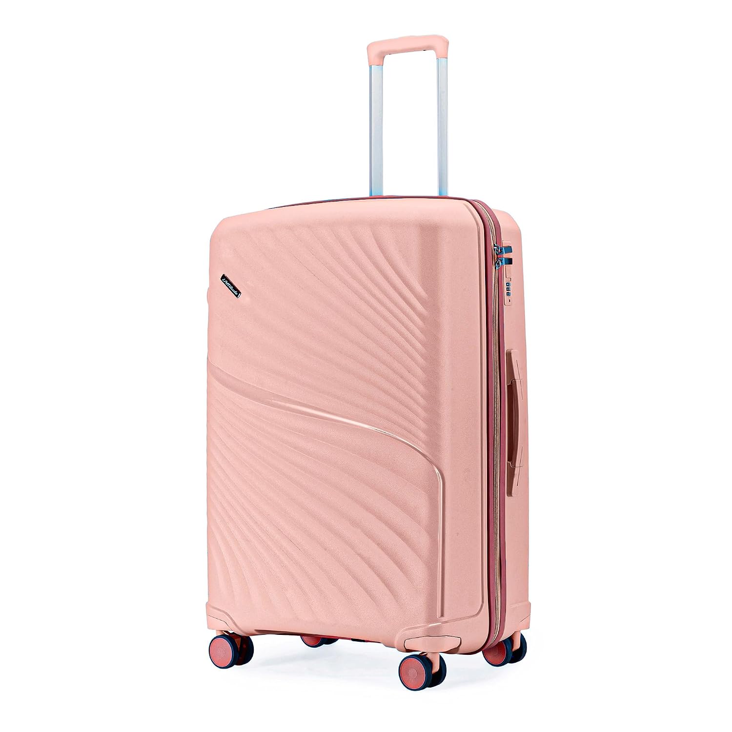 Click to enlarge Meridian Medium Check-in Suitcase 65 cm 24 inch Polypropylene Hard Trolley, 8 Spinner Wheels, 2-Pocket Convipack, Recessed Number Lock for Men & Women Blossom Pink/Megenta Pink
