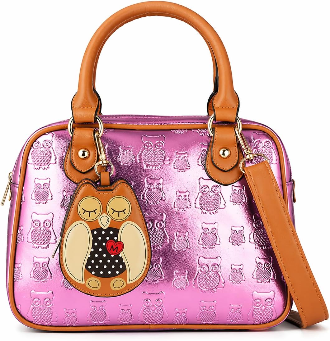 kukubird Owl Coin Pouch detail Pattern Faux Leather Designer Boutique Totes Handbag