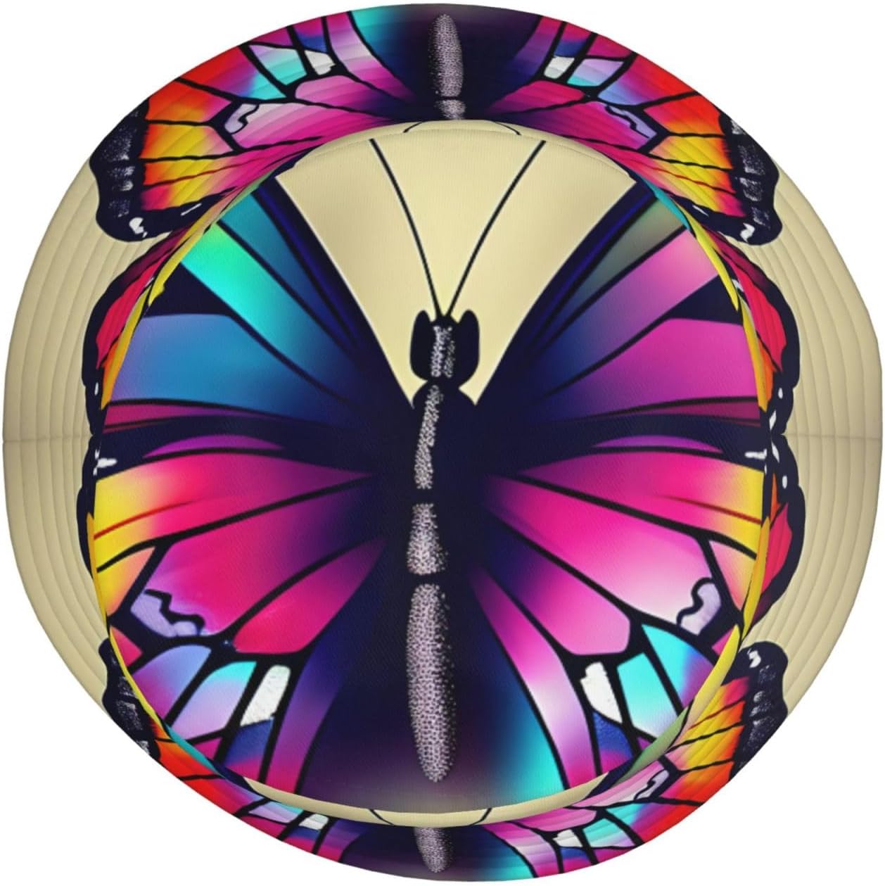 Colorful Butterfly Print Sun Hat Outdoor Fisherman Cap Summer Bucket Hat Beach for Men Women