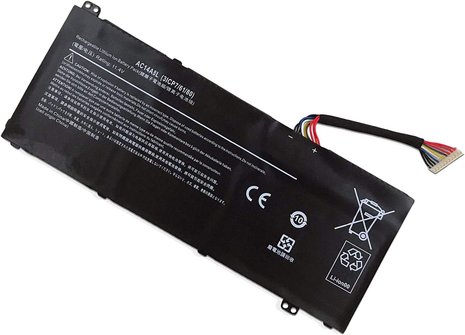 Zgszmall11.4V AC14A8L KT.0030G.001 replacement laptop battery for Acer Aspire Nitro V15 VN7 VN7-571G VN7-572G VN7-591G VN7-592G V17 VN7-791G VN7-792G VX 15 VX5-591 VX5-591G