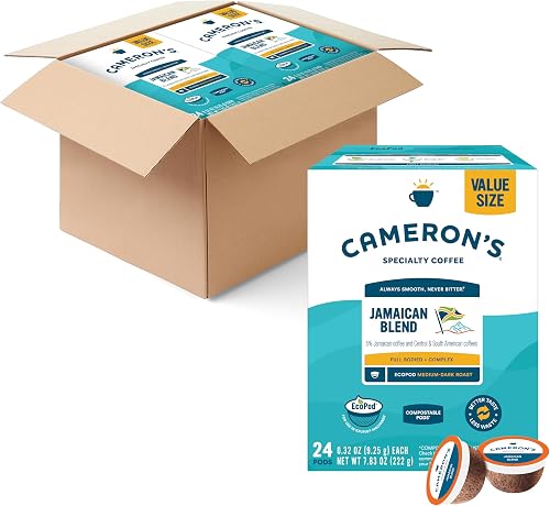 Cameron's Coffee Single Serve Pods, Jamaican Blend, 24 Count (Pack of 4)
