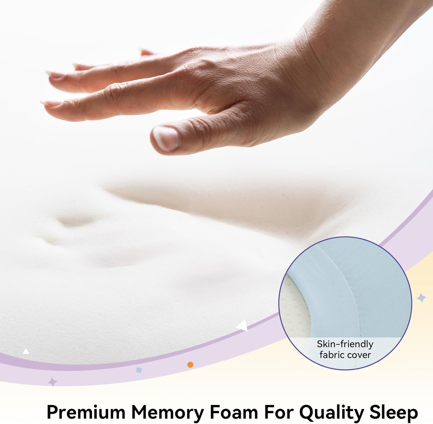 Cervical Pillow for Neck and Shoulder,Contour Memory Foam Pillows,Ergonomic Neck Support Pillow for Pain Relief, Side Back Stomach Sleepers with Pillowcase - Image 8