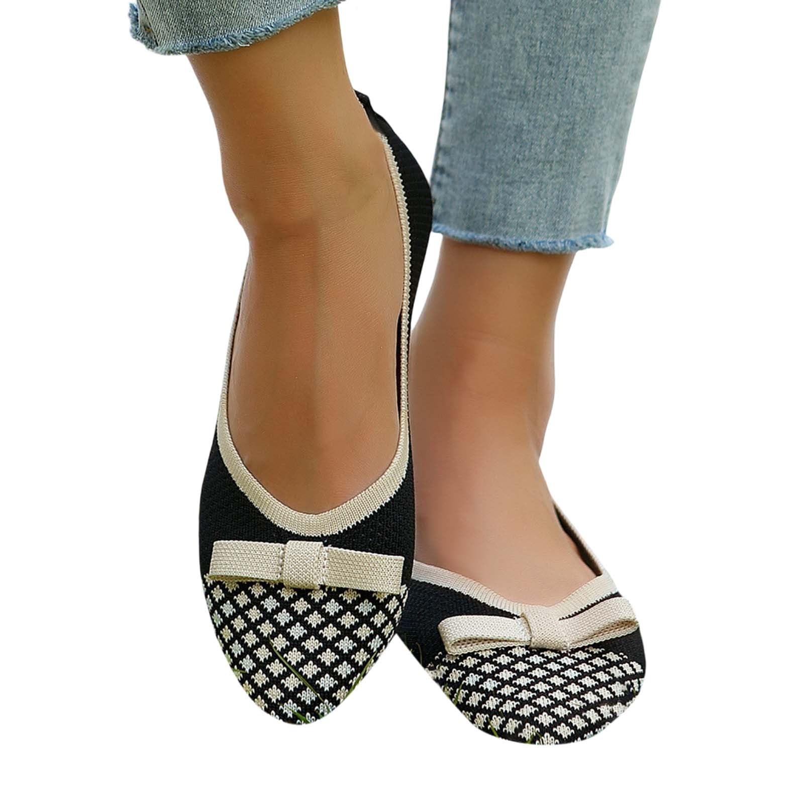 Zapatos de verano para mujer, zapatos planos para mujer en Europa y Estados Unidos, tendencia cómoda, malla con lazo, boca poco profunda