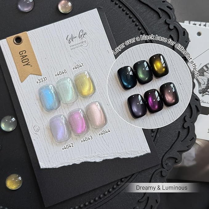 Set de Esmalte en Gel Cat Eye GAOY 6 Colores con Iman miniatura 4